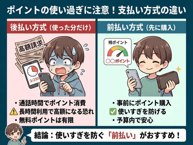ポイントの使い過ぎに注意