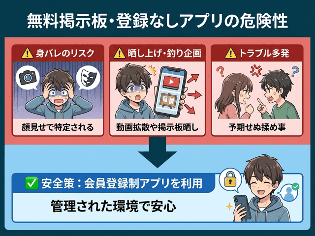 無料掲示板の利用に注意