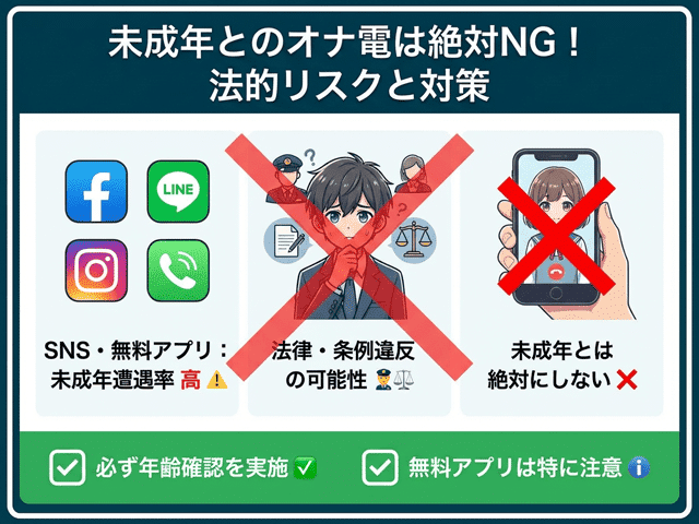 未成年とのオナ電に注意