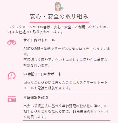 ワクワクメールの安全性の画像