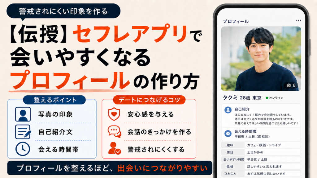 セフレアプリのプロフィールの作り方