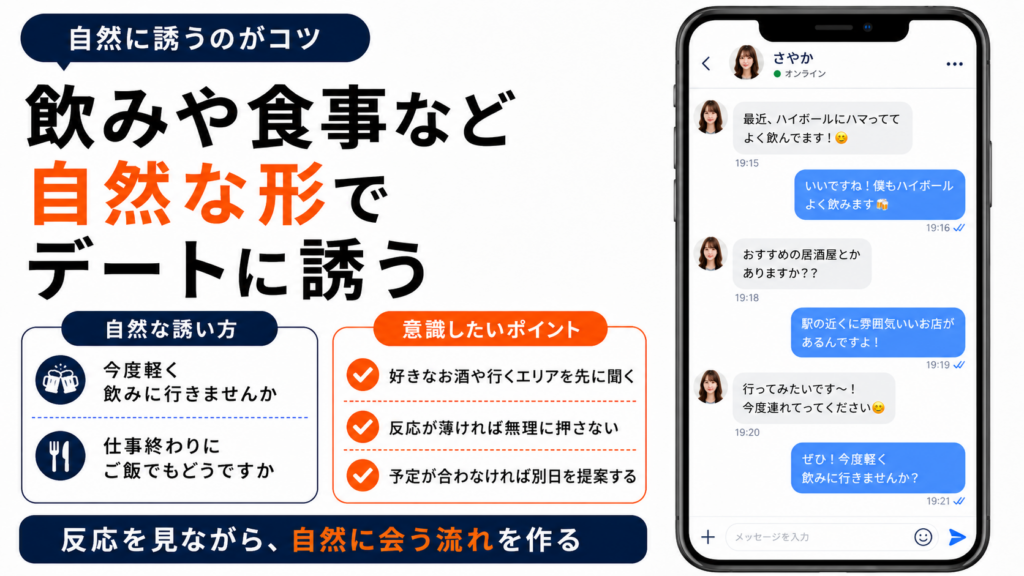自然な形でデートに誘う
