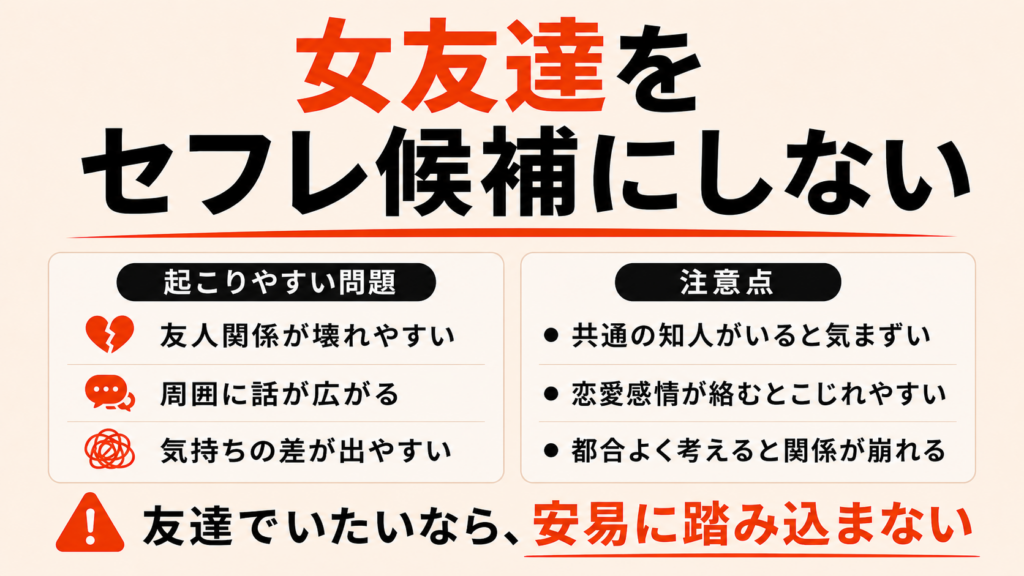 女友達をセフレ候補としてみない