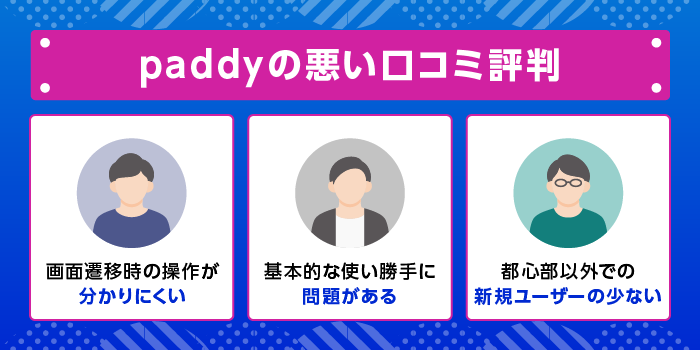 paddy(パディ)の悪い口コミ評判
