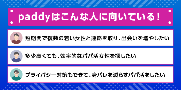 paddy(パディ)はこんな人に向いている!