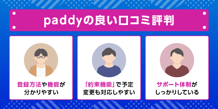 paddy(パディ)の良い口コミ評判