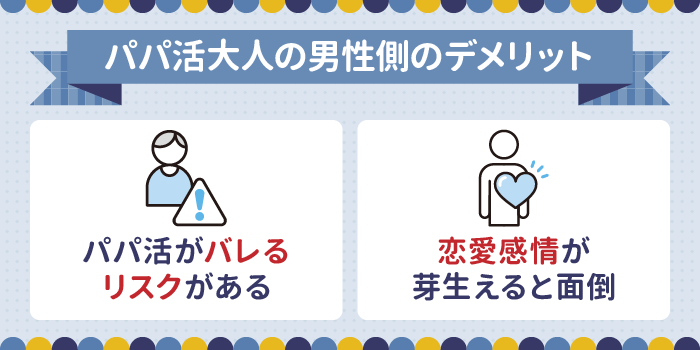 パパ活大人の男性のデメリット