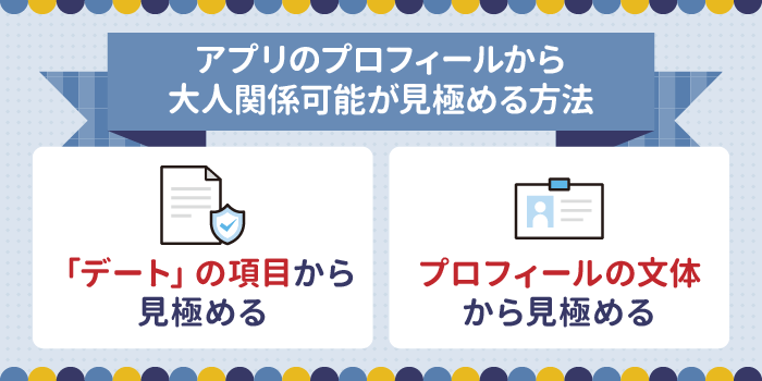 アプリのプロフィールから大人関係可能が見極める方法