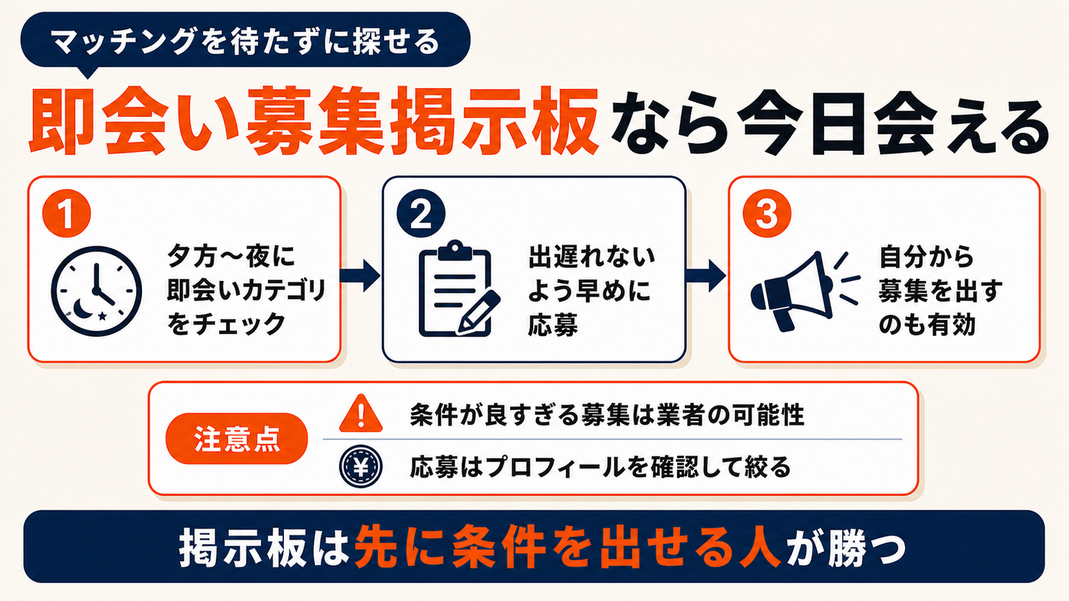 出会い系アプリの即会い募集掲示板ならマッチング不要で今日会える
