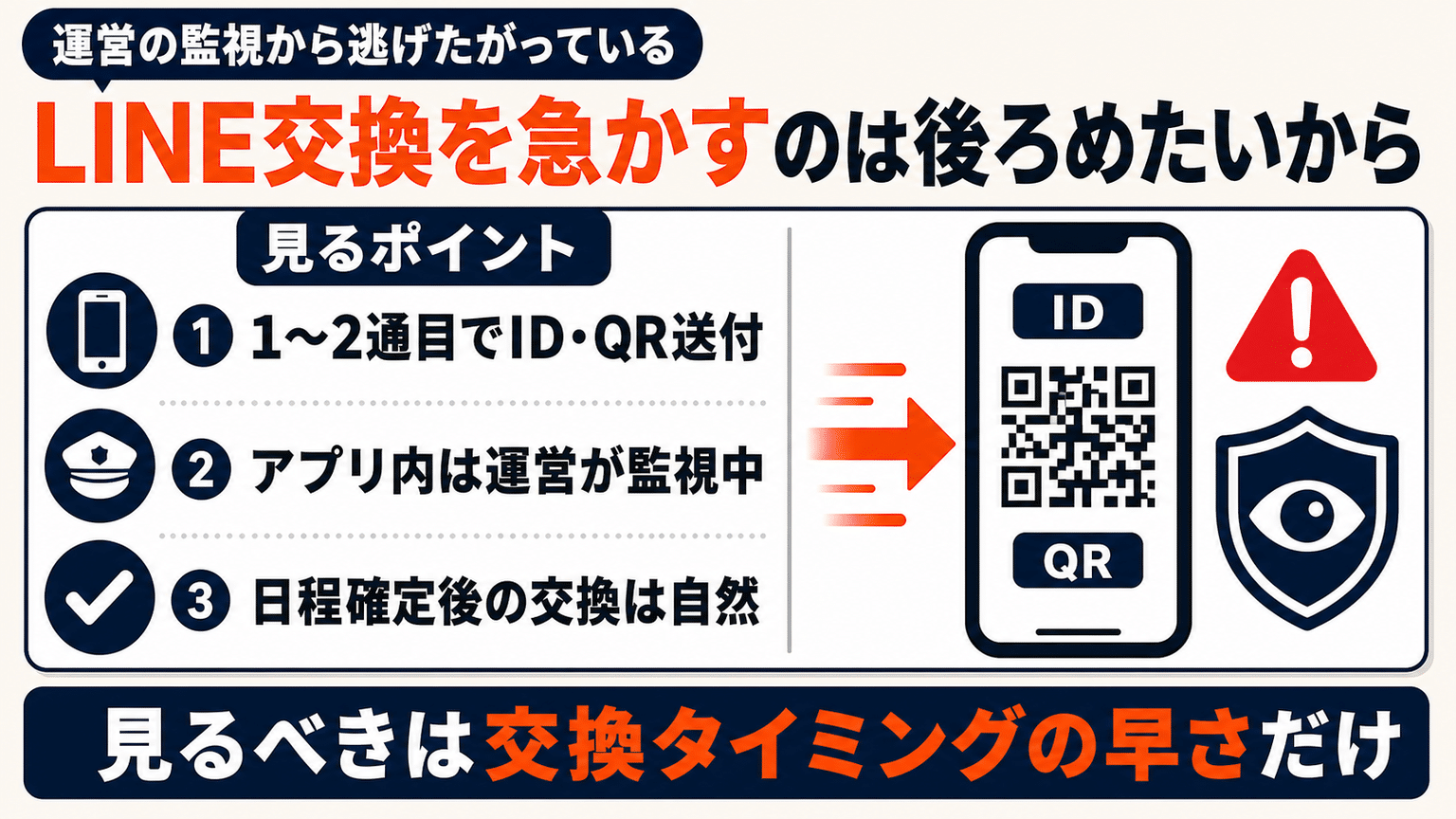LINE交換を過度に急かすのは後ろめたいことがあるから