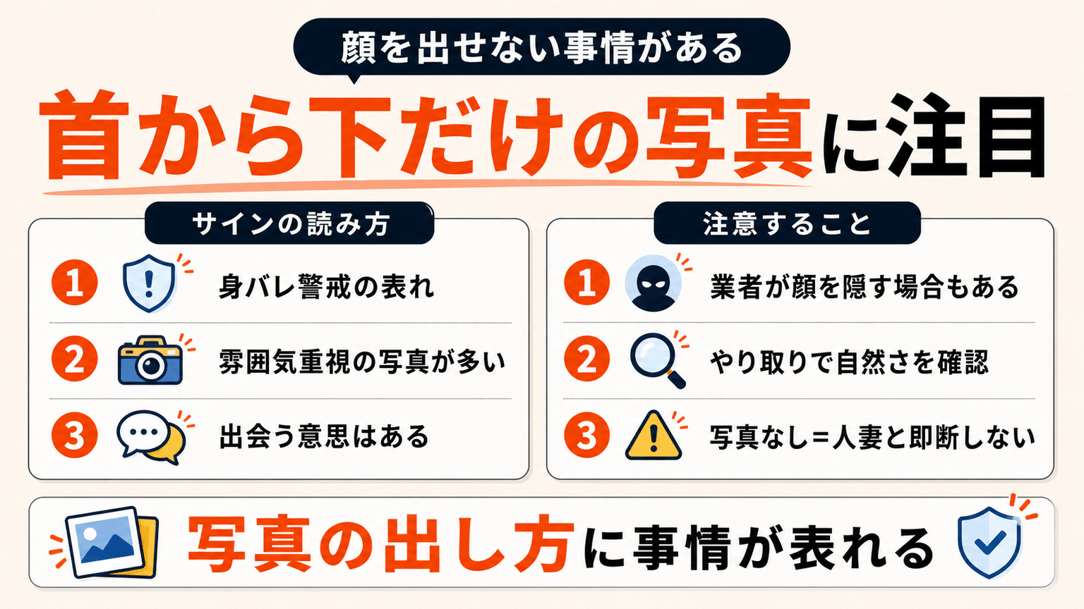 プロフ写真で首から下しか載せていない