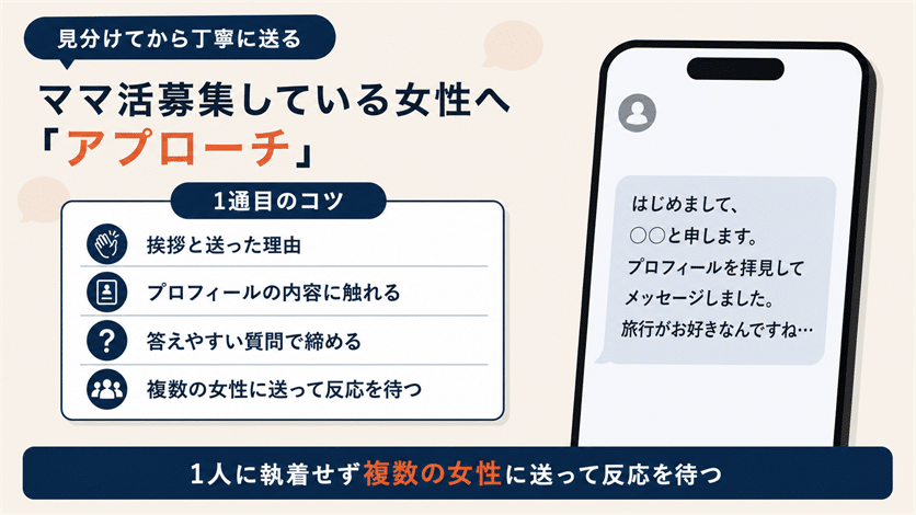 ママ活募集している女性へアプローチする