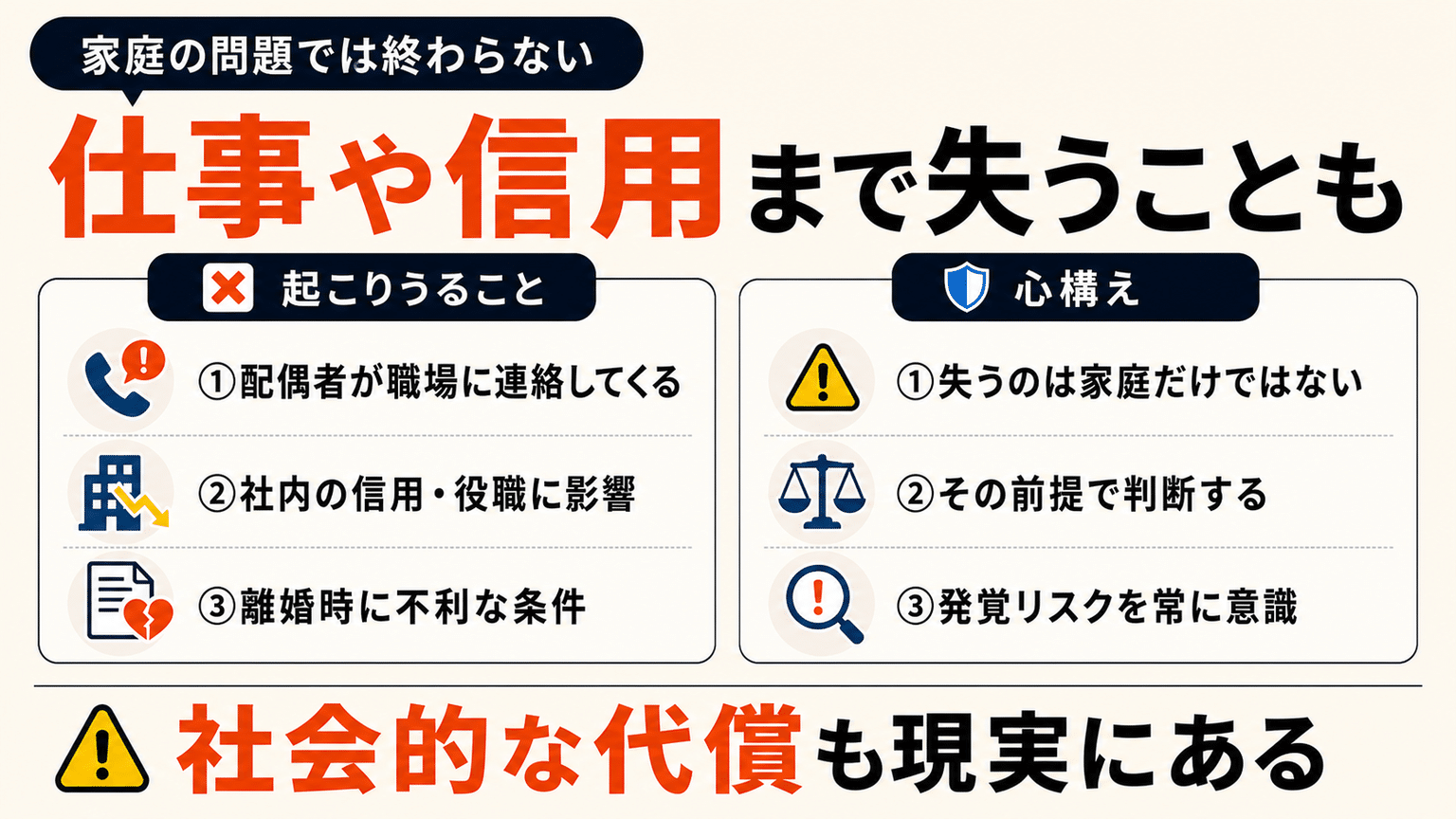 社会的地位を失う可能性がある