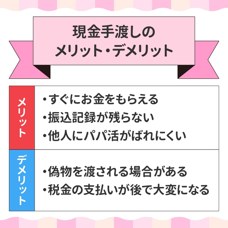 現金手渡しのメリット・デメリット