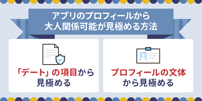 アプリのプロフィールから大人関係可能が見極める方法